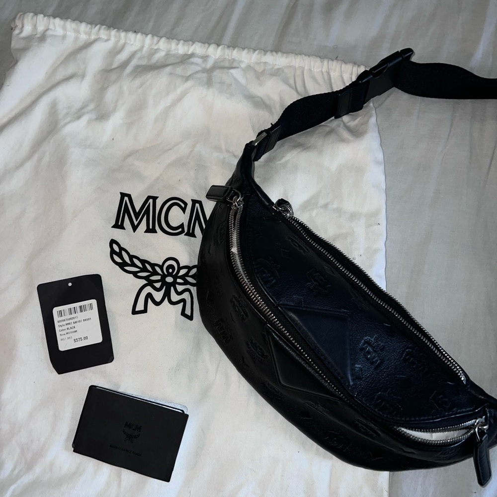 Black MCM belt bag